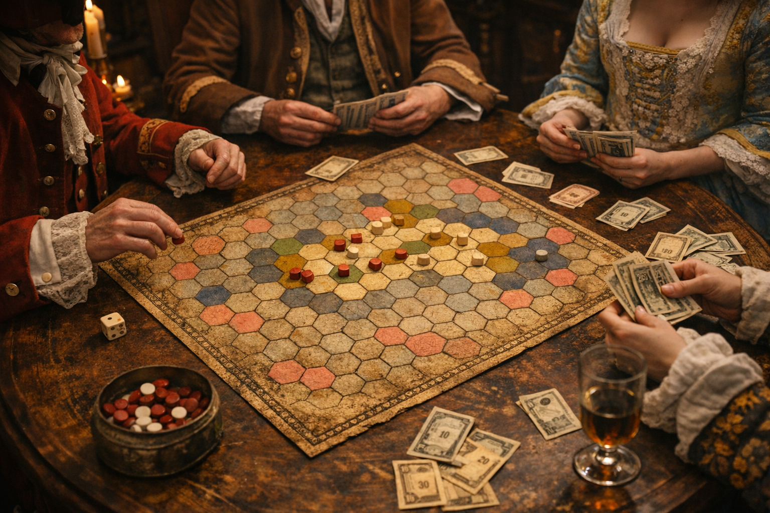 Mapa hexagonal del 1713 Menorca